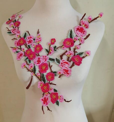1SET QUINK SAKURA FLOWER EMBROIDERY IRON ON THESTINGER in Kuwait