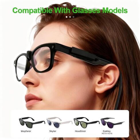 كابل شحن PnTnFly متوافق مع نظارات Ray-Ban Oakley Meta الذكية، كابل USB C محمول متوافق مع Wayfarer وSkyler وHeadliner وHSTN ملحقات شحن النظارات الشمسية in Kuwait
