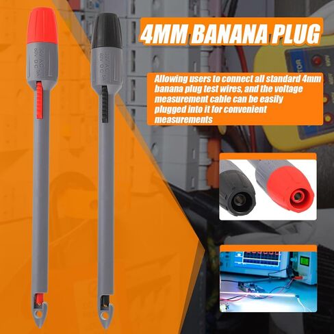 HUAREW Heavy Duty Wire Piercing Probe Insulation Piercing Clip Set with 4mm Push Banana Plug for Multimeter Test Leads Multi Testers Needle Accessories in Saudi Arabia