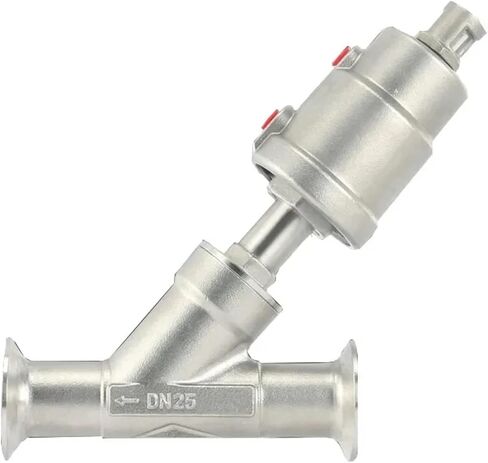 DN25 Pneumatic Quick-install Angle Seat Valve 16bar Stainless SteelAngle Seat Valve 1Pcs(NORMALLY CLOSED_DOUBLE ACTING) in Saudi Arabia