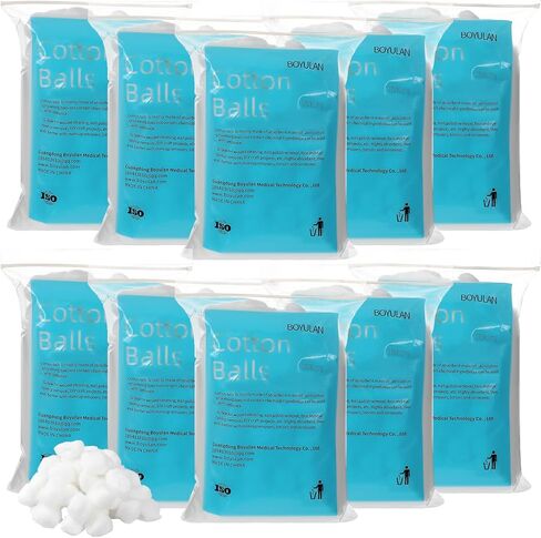 2000pcs Soft Cotton Balls Bulk Medium Cotton Ball for Absorbent Multipurpose Nail Polish Remover Makeup Remover for Facial Ears Crafting Cleaning Skin Applying Lotion Pet Care in Saudi Arabia