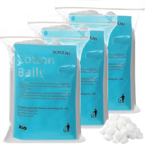 2000pcs Soft Cotton Balls Bulk Medium Cotton Ball for Absorbent Multipurpose Nail Polish Remover Makeup Remover for Facial Ears Crafting Cleaning Skin Applying Lotion Pet Care in Saudi Arabia