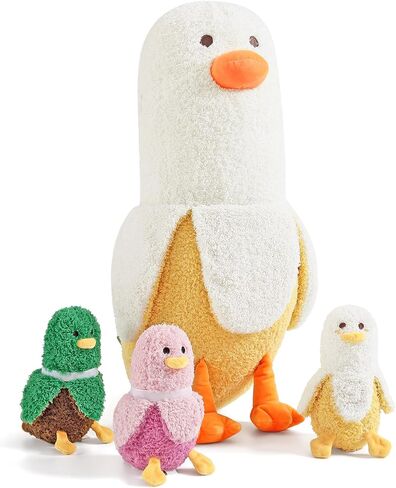 Peach Cat Hippo محشو الحيوانات 1 Mommy 15.7 "Hippopotamus Plushies مع 4 أطفال لطيفون في الداخل ، 5 قطع ألعاب مجموعة هدايا للأطفال الأرجواني in Kuwait