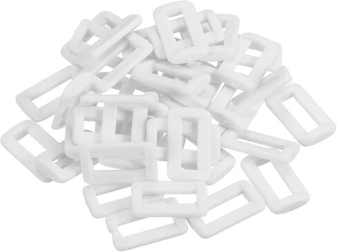 50 Pack Rectangle Buckle - Plastic Ring Buckles Webbing Slider, Apply to Purse Belt Strap Hardware (25/32 Inches, Black) in Saudi Arabia