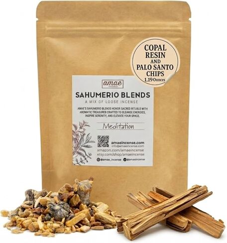 Wealth Manifestation Blend, Earthy Woodsy Scent, Frankincense tears, Sandalwood, Cinnamon, Copal and More.- Natural Resin, Essences & Herbs Mix, 1.19 Ounces. in Kuwait