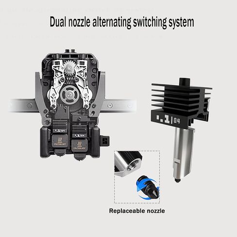 2 قطعة 0.4 مم H2D مجموعة Hotend من الفولاذ المقوى، فوهة من الفولاذ المقوى بديلة للطرف الساخن لملحقات الطابعة ثلاثية الأبعاد Bambu Lab H2D/A1/A1MINI in Kuwait