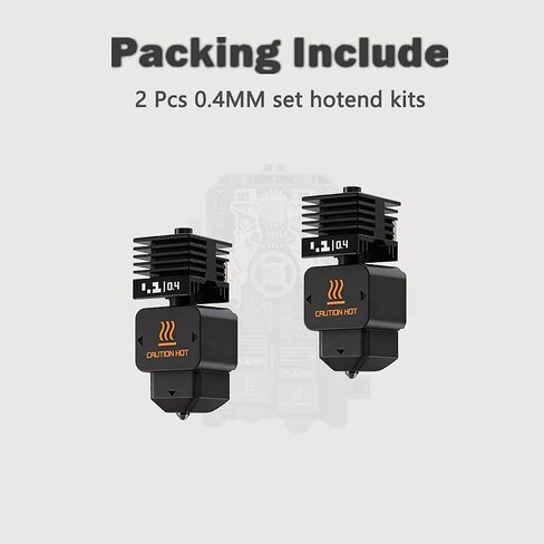 2 قطعة 0.4 مم H2D مجموعة Hotend من الفولاذ المقوى، فوهة من الفولاذ المقوى بديلة للطرف الساخن لملحقات الطابعة ثلاثية الأبعاد Bambu Lab H2D/A1/A1MINI in Kuwait