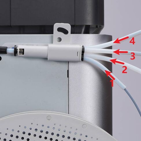 جزء طابعة ثلاثية الأبعاد لمحول PTFE 4 في 1 من بامبو لاب، مقسم بامبولاب 4 اتجاهات AMS توصيل 4 وحدات تغذية لمختبر بامبو X1/X1C/X1E/P1S/P2S/P1P/H2D/H2S in Kuwait