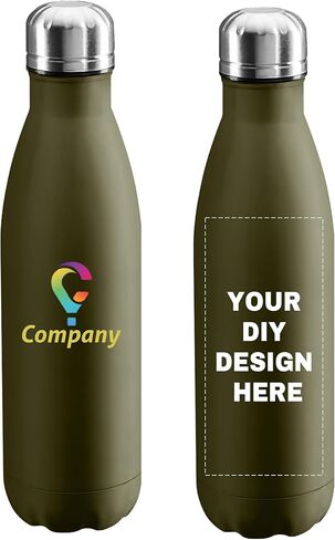 Personalized Custom Water Bottles 17oz Stainless Steel Double Wall Insulated Leakproof Cups for Sports Outdoors With Colorful Text Logo Print in USA in Saudi Arabia