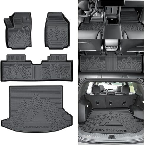 T TGBROS for Chevrolet Colorado Floor Mats 2023-2025 2026 All Weather Bed Mat Floor Liners for Chevy Colorado/GMC Canyon Crew Cab Accessories 5FT Trunk Bed Liner TPE Car Mats Set Non-Slip TPE Black in Kuwait
