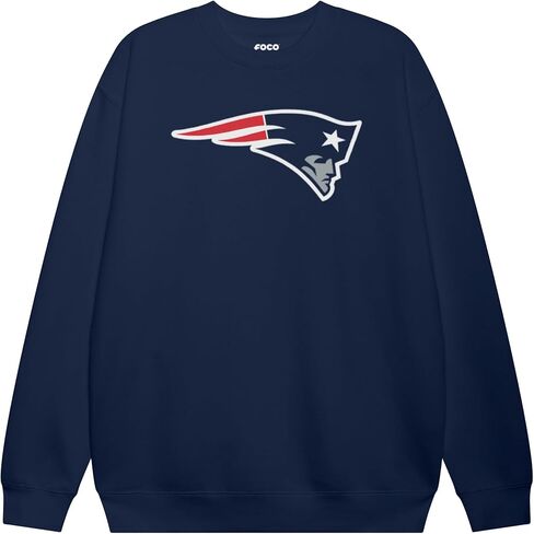 FOCO New England Patriots NFL Mens Primary Logo Crew Neck Sweatshirt - Navy - S in Saudi Arabia