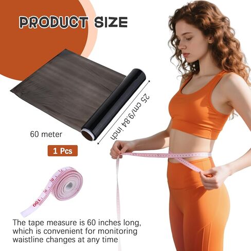 Body Wraps for Stomach,Slimming Wrap Film for Workout Enhancement,Plastic Body Band,Includes Soft Measuring Tape DIY Sauna in Saudi Arabia