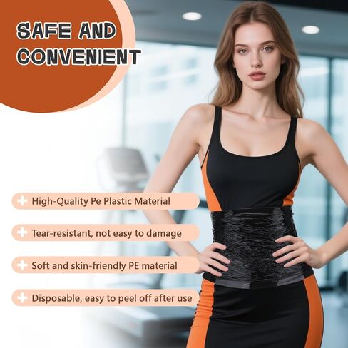 Body Wraps for Stomach,Slimming Wrap Film for Workout Enhancement,Plastic Body Band,Includes Soft Measuring Tape DIY Sauna in Saudi Arabia