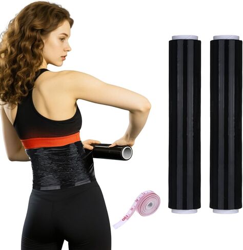 Body Wraps for Stomach,Slimming Wrap Film for Workout Enhancement,Plastic Body Band,Includes Soft Measuring Tape DIY Sauna in Saudi Arabia
