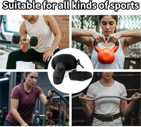 4 قطع من مقابض التمرين المضادة للانزلاق من Fiitole للرجال والنساء، مقابض مطاطية لصالة الألعاب الرياضية، مقابض يدوية، مقابض رفع الأثقال، قفازات مطاطية مريحة لحماية اليد، لتدريب الأوزان in Kuwait