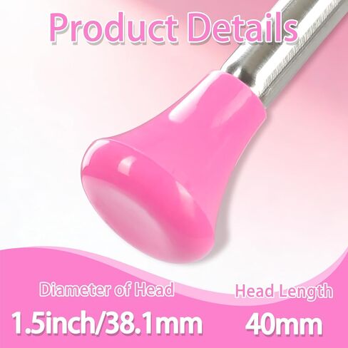 Quynhni Dance Baton,Batons for Twirling 22 inches Stainless Steel Material Gymnastics Wand and 3 Rainbow Hair Bands Suitable for Beginners Silver and Pink in Saudi Arabia