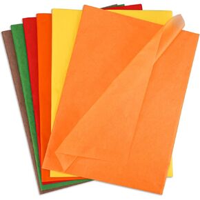 120 Sheets Fall Tissue Paper Orange Yellow Brown Tissue Paper for Gift Bags Assorted Art Craft Wrapping Papers Bulk for Autumn Thanksgiving Harvest DIY Craft Birthday Holiday Decor in Saudi Arabia