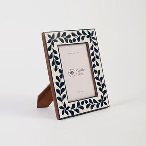 Handcrafted Wooden Inlay Picture Frame – 5x7 | Decorative Bone Inlay Photo Frame for Home Decor, Tabletop or Wall Display, Black in Kuwait