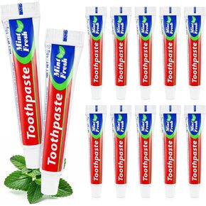 60 Tubes Bulk Travel Size Mini Toothpaste, 0.35 oz Disposable Mint Flavor Pocket Teeth Paste Small Essential Toothpaste for Travel, Home/Hotel/Guests/Charity/Homeless/Camping Oral Care (Single Use) in Saudi Arabia