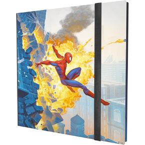 سحر Gamegenic: ألبوم The Gathering Marvel's Spider-Man ذو 24 جيبًا - حافظة بطاقات رسمية تضم Spider-Man وGreen Goblin، تحمل 480 بطاقة بأكمام، وصفحات تحميل جانبية وحزام مطاطي in Kuwait