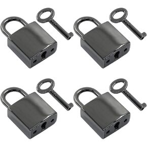 Bivethoi Mini Padlock with Key Vintage Antique Style Lock for Jewelry Box, Storage Box, Diary Book(Gold, 4 Pcs) in Kuwait