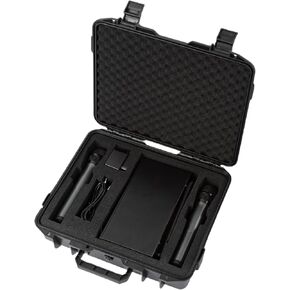 Moubruk Microphone Carrying Storage Hard Case+ Custom Foam（Pre-cut Mic Slot & DIY Foam）| for Mic Audio Gear Mic Bag Microphone Hard Carrying Travel Case in Kuwait