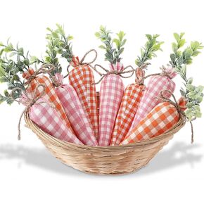 Skylety 8 Pcs Easter Carrot Fabric Carrot Toy Artificial Carrot Rustic Nonwoven Stuffed Carrot for Farmhouse Spring Easter Baskets Decor Vase Filler Decor Tiered Tray Decoration 4 Styles (Bright) in Saudi Arabia