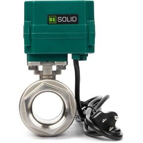 U.S. Solid 1-1/2" Motorized Ball Valve with US Plug 110VAC Stainless Steel Electrical Ball Valve,Auto Return, Normally Open in Kuwait