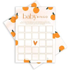 ISOVF Orange Theme Baby Shower Games- Baby Gender Reveal Party Games - A Little Cutie is on The Way Gender Neutral Party and Supplies-(K06) in Kuwait