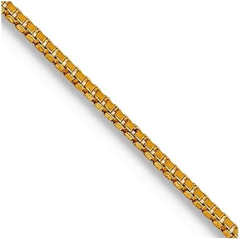 JOLLERYWEB 14K الذهب .5mm مربع مع جراد البحر قفل سلسلة القلادة السلسلة للنساء والرجال in Saudi Arabia
