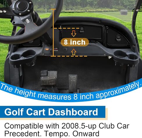 غطاء لوحة عدادات عربة الجولف من Orle Oko - متوافق مع 2008.5-up Club Car Precedent، Tempo، Onward - لوحة عدادات عربة الجولف ذات 3 أبواب، أسود in Kuwait