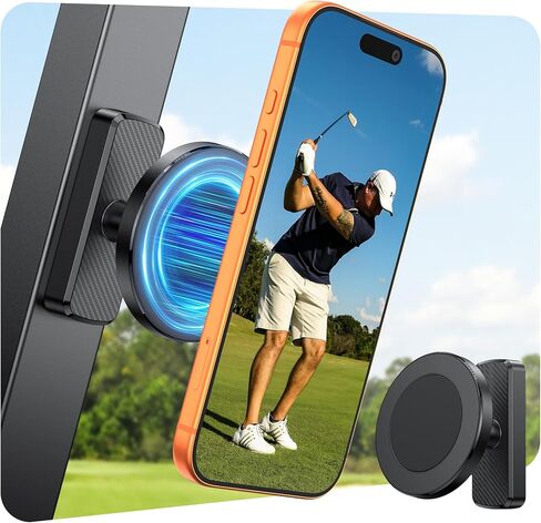 OMOTON Golf Cart Phone Holder, Mount for MagSafe iPhone 17 16 15 14 13 12, Universal Super Magnet Base, 360° Rotatable, Fits EZGO Club Car Yamaha Icon & Gym, Golf Cart Accessories Gift for Golfers in Saudi Arabia