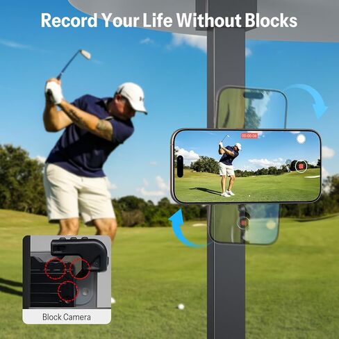 OMOTON Golf Cart Phone Holder, Mount for MagSafe iPhone 17 16 15 14 13 12, Universal Super Magnet Base, 360° Rotatable, Fits EZGO Club Car Yamaha Icon & Gym, Golf Cart Accessories Gift for Golfers in Saudi Arabia