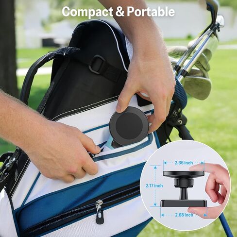 OMOTON Golf Cart Phone Holder, Mount for MagSafe iPhone 17 16 15 14 13 12, Universal Super Magnet Base, 360° Rotatable, Fits EZGO Club Car Yamaha Icon & Gym, Golf Cart Accessories Gift for Golfers in Saudi Arabia