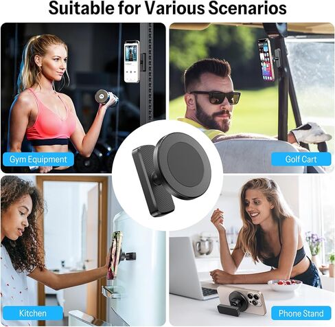 OMOTON Golf Cart Phone Holder, Mount for MagSafe iPhone 17 16 15 14 13 12, Universal Super Magnet Base, 360° Rotatable, Fits EZGO Club Car Yamaha Icon & Gym, Golf Cart Accessories Gift for Golfers in Saudi Arabia