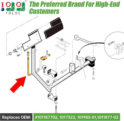 10L0L Golf Cart Brake Latch Kit fit for Club Car DS & Carryall G&E 1995-up, Aluminum Park Brake Rod & Pawl, OEM 101187702, 1017322, 101985-01 in Saudi Arabia
