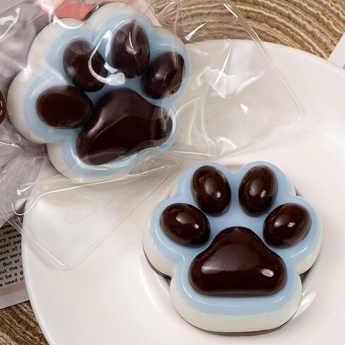 2Pcs Taba Squishy Cat Paw Squeeze Toys, Cute Cat Paw Squishy Toys for Stress Relief, Soft Jelly Kitty Squeeze Fidget Toys, Sensory Fidget Decompression Toy for Kids Adults(Multicolor) in Saudi Arabia
