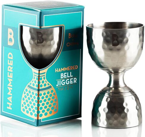 Hammered Bell Jigger من Bull In China - نحاس فاخر 100% مع قياسات من 0.25 أونصة إلى 2 أونصة للكوكتيلات والحانات والسقاة in Kuwait