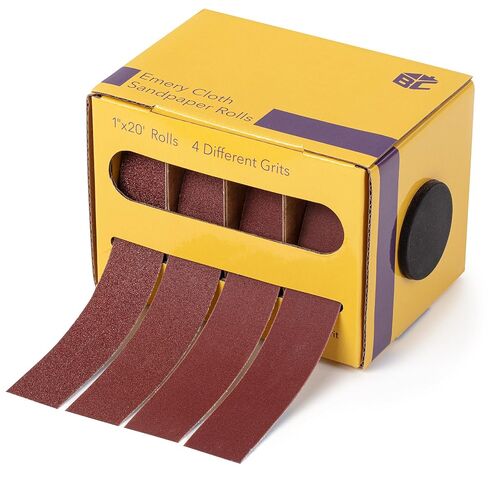 Bates- Emery Cloth Roll ، 1 "× 20 قدمًا ، 10 فليت ، 60/80/120/150/180/240/320/360/400/600 الحصى ، ورق الصنفرة الكشطية من ورق الصنف in Kuwait