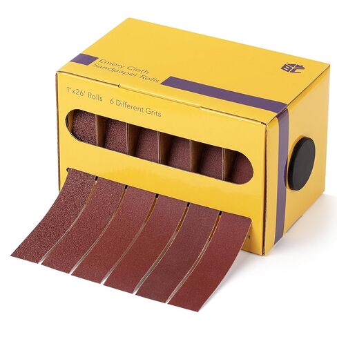 Bates- Emery Cloth Roll ، 1 "× 20 قدمًا ، 10 فليت ، 60/80/120/150/180/240/320/360/400/600 الحصى ، ورق الصنفرة الكشطية من ورق الصنف in Kuwait