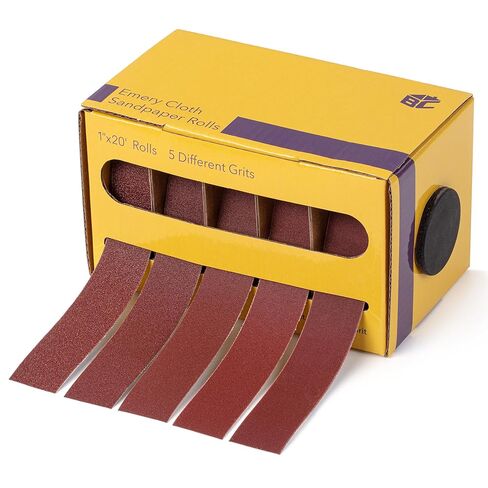 Bates- Emery Cloth Roll ، 1 "× 20 قدمًا ، 10 فليت ، 60/80/120/150/180/240/320/360/400/600 الحصى ، ورق الصنفرة الكشطية من ورق الصنف in Kuwait