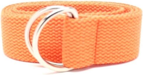 Deal Fashionista D Ring Webbed Cotton Canvas Belt 1.25" with Metal Tip in Saudi Arabia