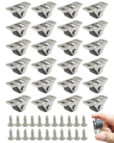 ADWUALI 24PC Mini Caster Wheels Low Profile, 1/2 Inch Single Direction Tiny Wheels, Little Rubber Rolling Wheels with Steel Top Plate for Small Appliances, Furniture, DIY (Non Swivel) in Saudi Arabia