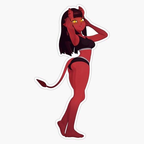 Meru الشيطانة أنيمي ملصق الفينيل ملصق مضاد للمياه ملصق سيارة محمول جدار نافذة ملصقات للسيارة متعددة الأشكال 5" in Saudi Arabia