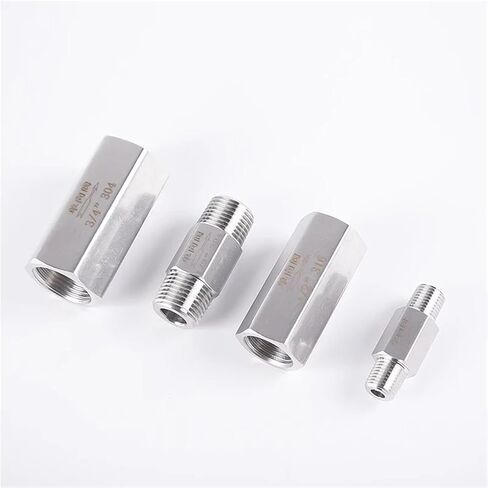 304 Stainless Steel Male/Female Thread PT Thread 1/8 1/4 3/8 1/2 3/4 Inch Hexagonal Direct Non-Return Inline One-Way Check Valve 1Pcs(Male(In) female(Out),1/8") in Saudi Arabia