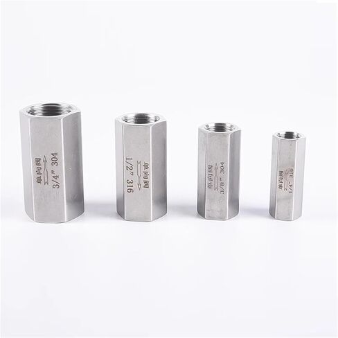 304 Stainless Steel Male/Female Thread PT Thread 1/8 1/4 3/8 1/2 3/4 Inch Hexagonal Direct Non-Return Inline One-Way Check Valve 1Pcs(Male(In) female(Out),1/8") in Saudi Arabia