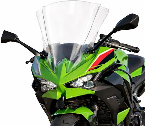 Windshield for Ninja 500 2024 2025, 18.4" Clear Motorcycle Windscreen Deflector Wind Shield Air Deflector for Kawasaki Ninja 500,Ninja 500 SE 2024 2025 Accessories in Saudi Arabia