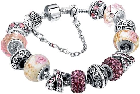 مجموعة سيليستارا سوار من الخرز المطلي بالذهب عيار 18 قيراط DIY سوار مضاد للحساسية من سبائك الزنك المتلألئ مرصع بحجر الراين، نمط عرقي قبلي - صندوق وحقيبة رائعة in Kuwait