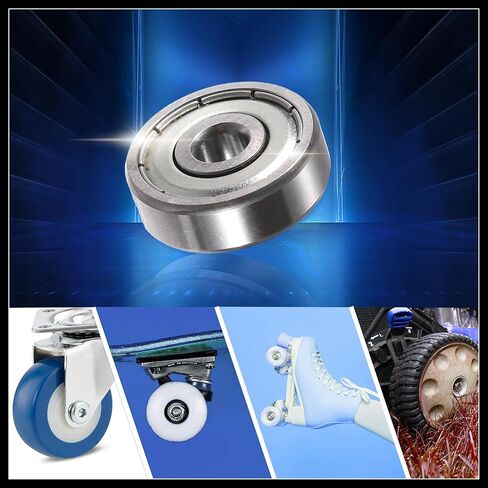 Hihaha 634ZZ Bearings Double Shielded Deep Groove Ball Bearings 4x16x5mm Silver Tone - Pack of 2 Durable Material in Kuwait