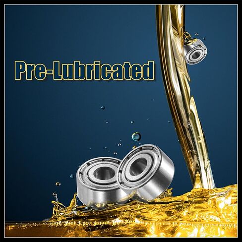 Hihaha 634ZZ Bearings Double Shielded Deep Groove Ball Bearings 4x16x5mm Silver Tone - Pack of 2 Durable Material in Kuwait